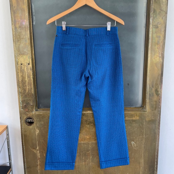 Betabrand Dress Pant Yoga Pants Blue Geometric Work Pants Size S - Picture 4 of 5